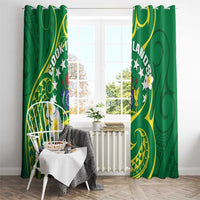 Cook Islands Happy Constitution Day Window Curtain Pattern Tribal Art LT05 - Polynesian Pride
