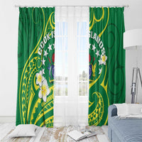 Cook Islands Happy Constitution Day Window Curtain Pattern Tribal Art LT05 - Polynesian Pride