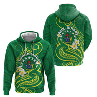 Cook Islands Happy Constitution Day Zip Hoodie Pattern Tribal Art