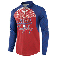 Aiga Samoa Button Sweatshirt Aiga Is Everything LT05 - Polynesian Pride