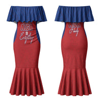 Aiga Samoa Family Matching Mermaid Dress and Hawaiian Shirt Aiga Is Everything LT05 Mom's Dress Red - Polynesian Pride
