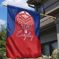 Aiga Samoa Garden Flag Aiga Is Everything LT05 - Polynesian Pride