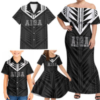 Samoa Aiga Family Matching Off Shoulder Maxi Dress and Hawaiian Shirt Samoan Tribal Pattern LT05 - Polynesian Pride