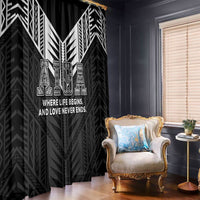 Samoa Aiga Window Curtain Samoan Tribal Pattern LT05 - Polynesian Pride