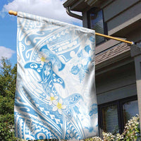 Polynesia Hammerhead Shark Garden Flag Tropical Flowers Tribal Pattern Blue LT05 - Polynesian Pride