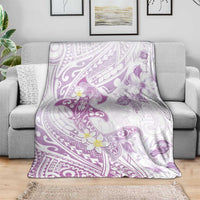 Polynesia Hammerhead Shark Blanket Tropical Flowers Tribal Pattern Lavender LT05 - Polynesian Pride