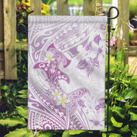 Polynesia Hammerhead Shark Garden Flag Tropical Flowers Tribal Pattern Lavender LT05 Garden Flag Purple - Polynesian Pride