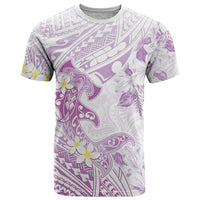 Polynesia Hammerhead Shark T Shirt Tropical Flowers Tribal Pattern Lavender