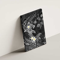 Polynesia Hammerhead Shark Canvas Wall Art Tropical Flowers Tribal Pattern Black LT05 - Polynesian Pride