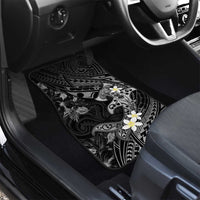 Polynesia Hammerhead Shark Car Mats Tropical Flowers Tribal Pattern Black LT05 - Polynesian Pride