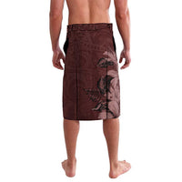 Polynesia Hammerhead Shark Lavalava Tropical Flowers Tribal Pattern Oxblood LT05 - Polynesian Pride
