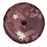 Polynesia Hammerhead Shark Spare Tire Cover Tropical Flowers Tribal Pattern Oxblood LT05 - Polynesian Pride