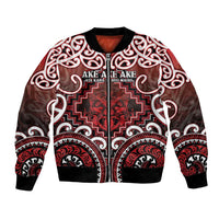 Personalised New Zealand Aotearoa Bomber Jacket Te Reo Maori Ake Ake Ake - Polynesian Pride