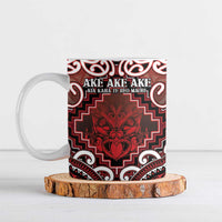 Personalised New Zealand Aotearoa Ceramic Mug Te Reo Maori Ake Ake Ake LT05 Red - Polynesian Pride