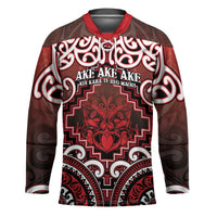 Personalised New Zealand Aotearoa Hockey Jersey Te Reo Maori Ake Ake Ake LT05 Unisex Red - Polynesian Pride