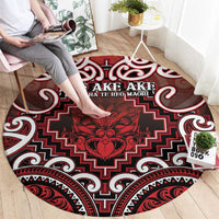 New Zealand Aotearoa Round Carpet Te Reo Maori Ake Ake Ake - Polynesian Pride