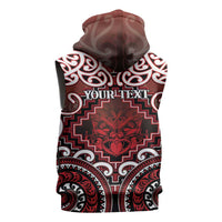 Personalised New Zealand Aotearoa Sleeveless Zip Hoodie Te Reo Maori Ake Ake Ake LT05 - Polynesian Pride