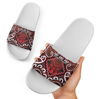 New Zealand Aotearoa Slide Sandals Te Reo Maori Ake Ake Ake - Polynesian Pride
