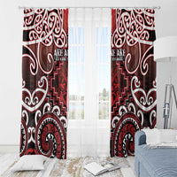 New Zealand Aotearoa Window Curtain Te Reo Maori Ake Ake Ake - Polynesian Pride