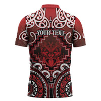 Personalised New Zealand Aotearoa Zipper Polo Shirt Te Reo Maori Ake Ake Ake LT05 - Polynesian Pride