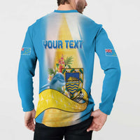 Personalised Tuvalu Independence Day Button Sweatshirt Tuvalu Mo Te Atua - Polynesian Pride