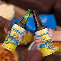 Personalised Tuvalu Independence Day 4 in 1 Can Cooler Tumbler Tuvalu Mo Te Atua - Polynesian Pride