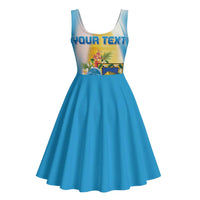 Personalised Tuvalu Independence Day Midi Dress Tuvalu Mo Te Atua - Polynesian Pride
