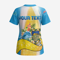 Personalised Tuvalu Independence Day Scrub Top Tuvalu Mo Te Atua - Polynesian Pride