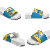 Tuvalu Independence Day Slide Sandals Tuvalu Mo Te Atua - Polynesian Pride