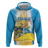 Personalised Tuvalu Independence Day Zip Hoodie Tuvalu Mo Te Atua - Polynesian Pride