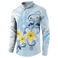 FSM Chuuk Constitution Day Button Sweatshirt Polynesian Curves Plumeria - Polynesian Pride