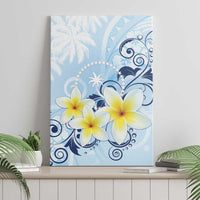 FSM Chuuk Constitution Day Canvas Wall Art Polynesian Curves Plumeria - Polynesian Pride