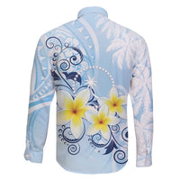 FSM Chuuk Constitution Day Family Matching Long Sleeve Bodycon Dress and Hawaiian Shirt Polynesian Curves Plumeria - Polynesian Pride