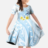 FSM Chuuk Constitution Day Family Matching Short Sleeve Bodycon Dress and Hawaiian Shirt Polynesian Curves Plumeria - Polynesian Pride