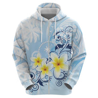 FSM Chuuk Constitution Day Hoodie Polynesian Curves Plumeria - Polynesian Pride