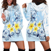 FSM Chuuk Constitution Day Hoodie Dress Polynesian Curves Plumeria - Polynesian Pride