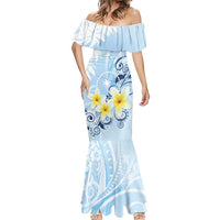 FSM Chuuk Constitution Day Mermaid Dress Polynesian Curves Plumeria - Polynesian Pride