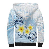 FSM Chuuk Constitution Day Sherpa Hoodie Polynesian Curves Plumeria - Polynesian Pride