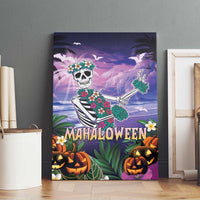 Happy Hulaween Canvas Wall Art Mahaloween Skeleton Dancing LT05 - Polynesian Pride