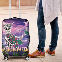 Happy Hulaween Luggage Cover Mahaloween Skeleton Dancing