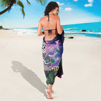 Happy Hulaween Sarong Mahaloween Skeleton Dancing