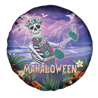 Happy Hulaween Spare Tire Cover Mahaloween Skeleton Dancing LT05 - Polynesian Pride