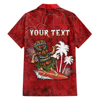 Personalised Aloha Halloween Family Matching Off Shoulder Short Dress and Hawaiian Shirt Skeleton Surfing LT05 - Polynesian Pride