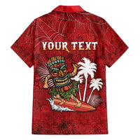 Personalised Aloha Halloween Family Matching Tank Maxi Dress and Hawaiian Shirt Skeleton Surfing LT05 - Polynesian Pride