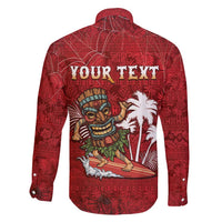 Personalised Aloha Halloween Family Matching Tank Maxi Dress and Hawaiian Shirt Skeleton Surfing LT05 - Polynesian Pride