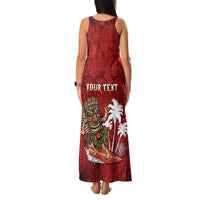 Personalised Aloha Halloween Family Matching Tank Maxi Dress and Hawaiian Shirt Skeleton Surfing LT05 - Polynesian Pride