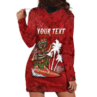 Personalised Aloha Halloween Hoodie Dress Skeleton Surfing LT05 - Polynesian Pride