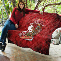 Aloha Halloween Quilt Skeleton Surfing