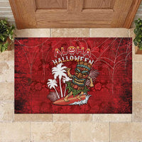 Aloha Halloween Rubber Doormat Skeleton Surfing
