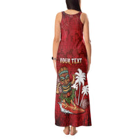 Personalised Aloha Halloween Tank Maxi Dress Skeleton Surfing LT05 - Polynesian Pride
